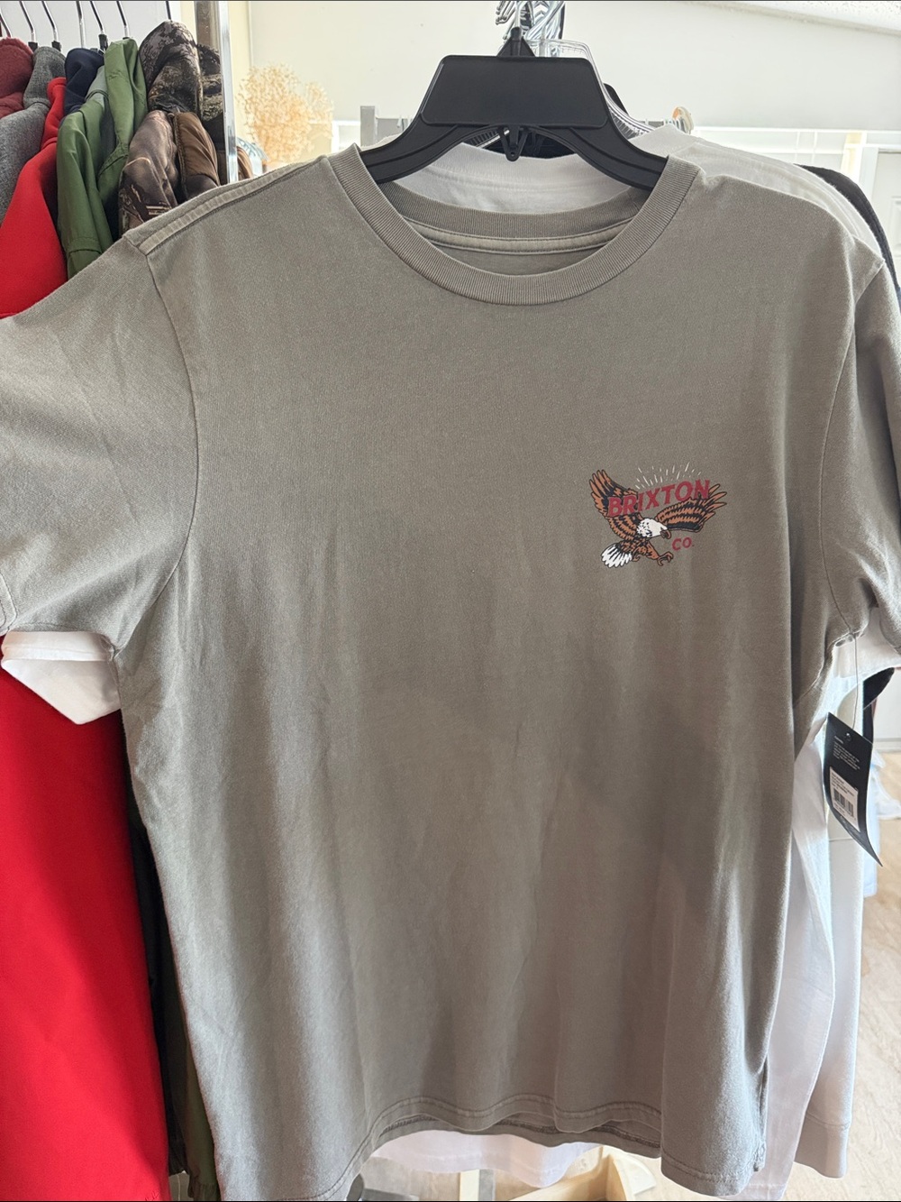 Brixton Men's Grey Graphic Crew T-Shirt NWT